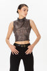 Black Sequined Back Decollete Bustier